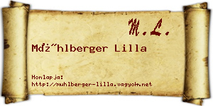 Mühlberger Lilla névjegykártya